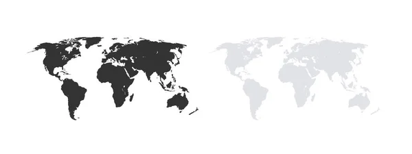 Карта Мира Шаблон Карты Мира Карта Мира Плоской Земли Векторная — стоковый вектор