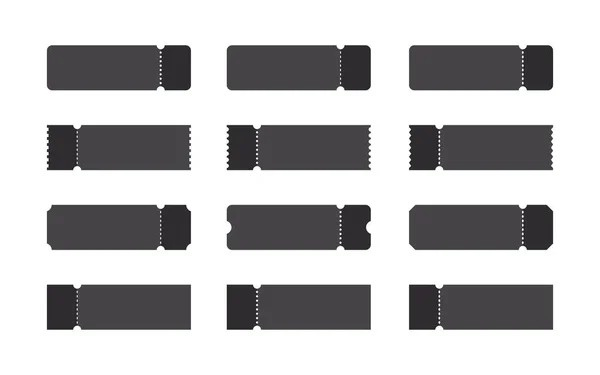 Πρότυπα Εκπτωτικά Κουπόνια Απομιμήσεις Μαύρου Κουπονιού Κάρτες Κουπονιών Εικονογράφηση Διανύσματος — Διανυσματικό Αρχείο