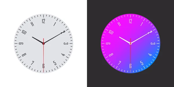 Des Visages Horloge Regardez Les Visages Cadran Montre Moderne Horloge — Image vectorielle