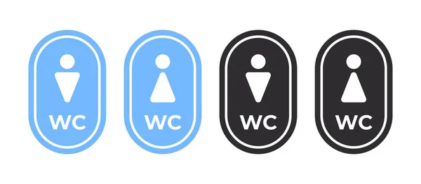 Restroom Icons Water Closet Conceptual Toilet Signs Vector Scalable Graphics — Stock Vector