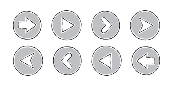Pfeile Symbole Handgezeichnete Pfeilvektorsammlung Moderne Einfache Pfeile Vektorskalierbare Grafik — Stockvektor