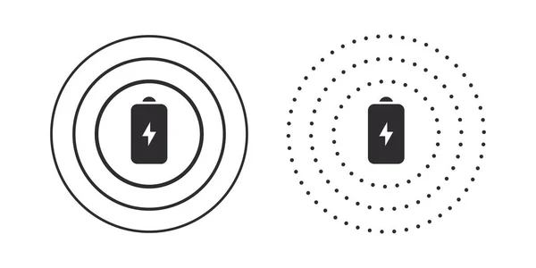 无线充电器图标 装置充电图标 电话收费简单的说明 矢量可伸缩性图形 — 图库矢量图片
