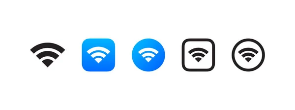 Wifi Symbole Gesetzt Mobile Icons Design Symbole Für Die Wifi — Stockvektor