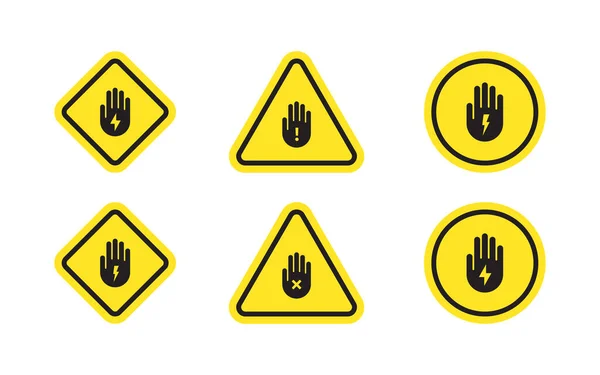 Znak Ostrzegawczy Znaki Ostrożności Ustawione Niebezpieczne Symbole Skalowalna Grafika Wektorowa — Wektor stockowy