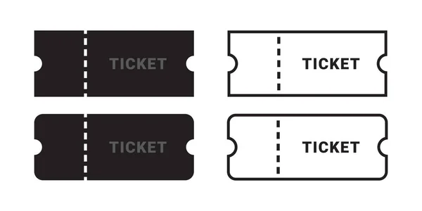 Attrappen Eintrittskarten Flach Und Linear Gutscheine Oder Tickets Vektorskalierbare Grafik lizenzfreie Stockillustrationen