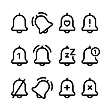 Bildirim çanları simgeleri. Çan işaretleri