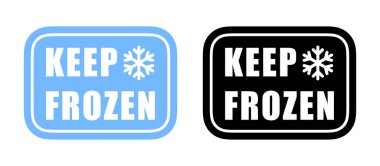 Kıpırdamayın. Donmuş gıda ürün simgeleri