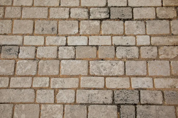 Tiled Brown Ancient Medieval Floor Background Old Vintage Stones Tiles — Stock Photo, Image