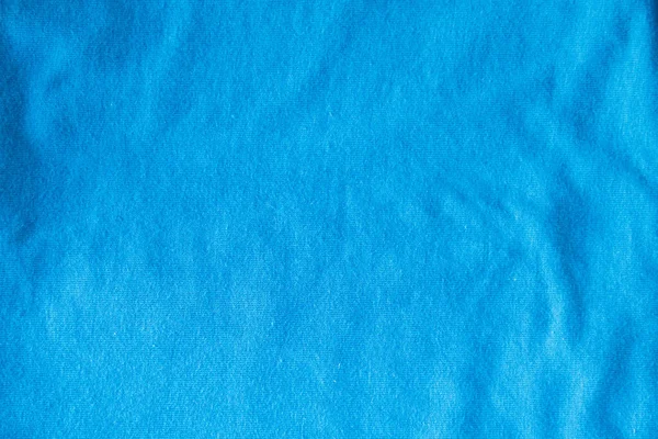 ブルーコットン混合ポリエステル生地ターコイズ色のトーンのための繊維質感明るいバナーの背景 — ストック写真