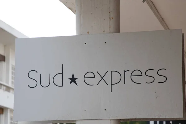 stock image Bordeaux , Aquitaine  France - 11 06 2022 : sud express text sign and logo brand on wall entrance boutique facade of french fashion store