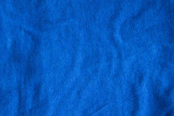 Textuur Natuurlijke Blauwe Stof Achtergrond Met Katoen Vouwen Linnen Textiel — Stockfoto