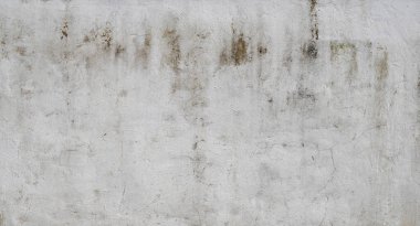 Gri, uzun, beton arka plan gri çimento panoramik ağ biçimi ve başlığıyla beyaz alçı boyalı