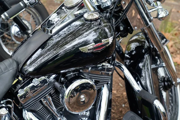 Бордо Aquitaine France 2022 Мотоцикл Harley Davidson Detail Логотипом Топливном — стоковое фото