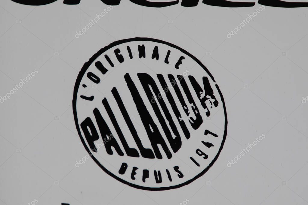 Bordeaux , Aquitaine  France - 11 06 2022 : Palladium original sign text shop and brand logo facade of footwear store shoes snickers fashion