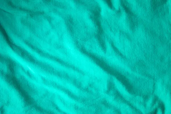 Fijn Groen Textiel Met Rimpels Vouwen Lichtbanner — Stockfoto
