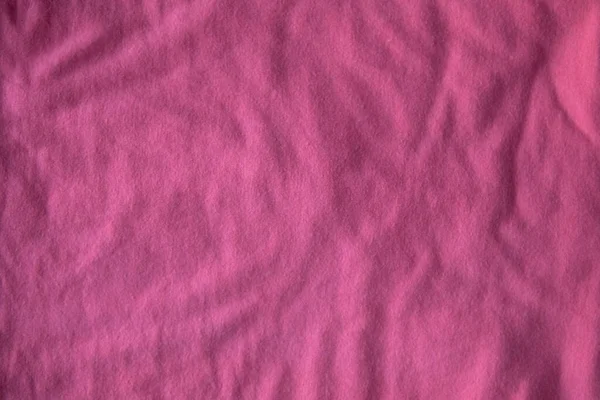 Roze Canvas Stof Katoen Achtergrond Met Paarse Plooien Kopieer Ruimte — Stockfoto
