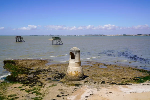 stock image Fishing huts wooden cabin in Saint-Palais-sur-Mer