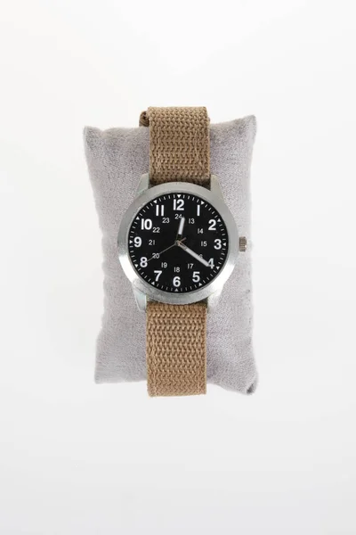 Vintage Man Klok Horloge Verenigde Staten Leger 1970 Witte Achtergrond — Stockfoto