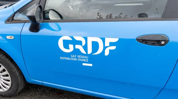 Burdeos Aquitania Francia 2022 Grdf Logo Sign Text Brand Business — Foto de Stock
