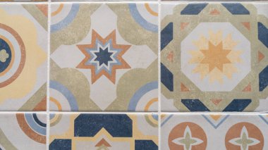 azulejo tile mosaic home colorful decorative art wall tiles pattern in oriental style design background