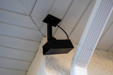 Cctv camera system on the roof home security system on the roof of house outdoor