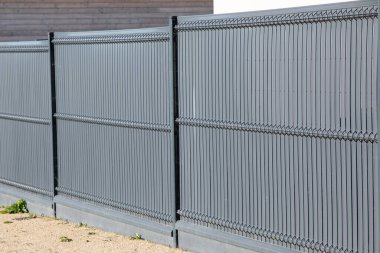 Alüminyum plastik tasarım modern bariyer banliyö evi çiti gri ev bahçesini koruma