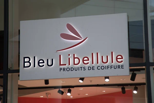 Burdeos Aquitania Francia 2023 Bleu Libellule Logo Brand Text Sign — Foto de Stock