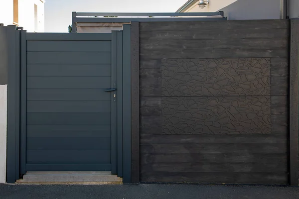 wall street aluminium modern door access house protect entrance home garden