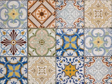 Azulejos klasik geometrik seramik içerisinde Portekiz fayans desenleri kare dikişsiz çiçek renkli fayans tasarımı