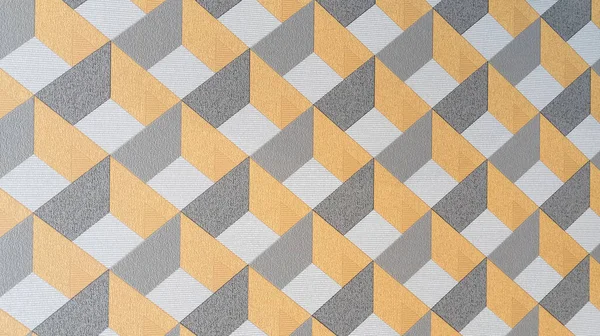 Bakgrund Med Form Mosaik Kub Kvadrat Abstrakt Grå Orange Mönster — Stockfoto
