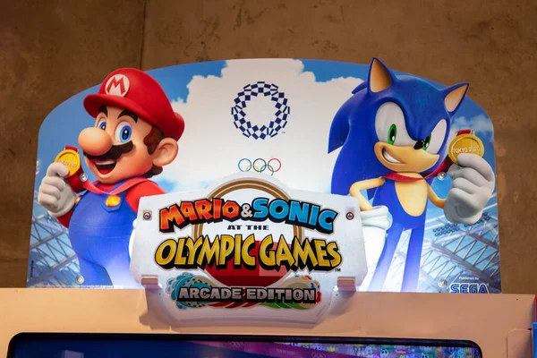 Bordeaux Akwitania Francja 2023 Mario Nintendo Sega Sonic Igrzyskach Olimpijskich — Zdjęcie stockowe