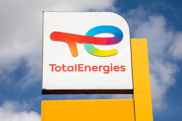 stock image Bordeaux , Aquitaine  France - 04 12 2023 : Total energies brand text logo sign price panel Totalenergies gas service fuel station petroleum company