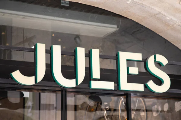 Burdeos Aquitania Francia 2023 Jules Men Sign Text Store Logo — Foto de Stock