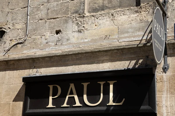 Bordéus Aquitânia França 2023 Paul Text Shop Sign Brand Logo — Fotografia de Stock