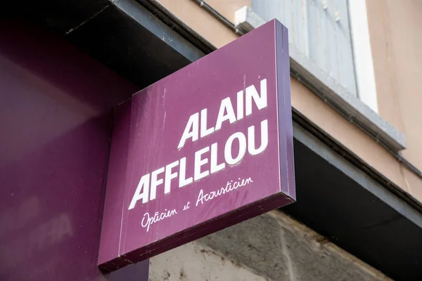 Lyon Aura France 2023 Alain Afflelou Logo Markası Metin Levhası — Stok fotoğraf