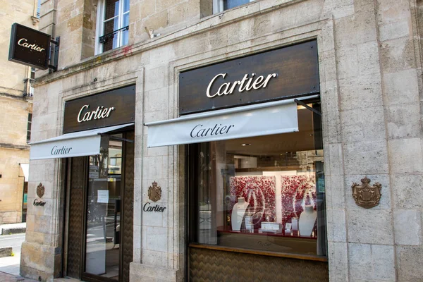 Lyon Aura Francia 2023 Cartier Firma Marca Texto Logotipo Fachada — Foto de Stock
