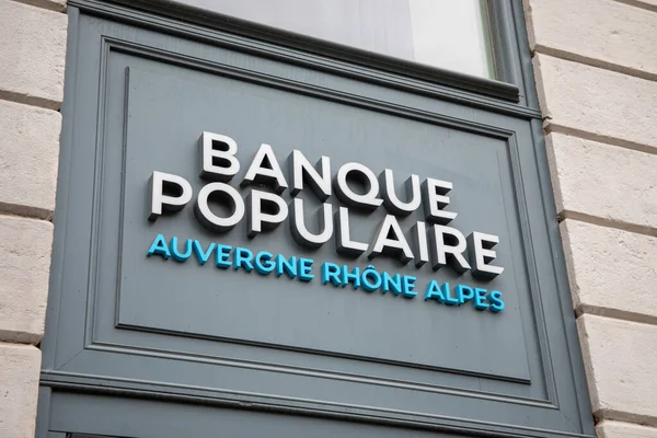 Lyon Aura Francia 2023 Banque Populaire Auvergne Rhone Alpes Brand — Foto de Stock