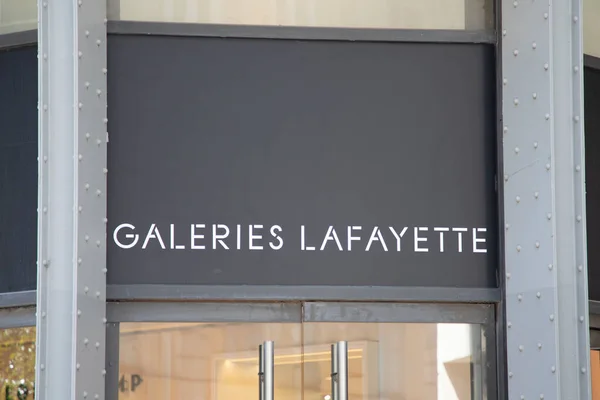 Lyon Aura France 2023 Galeries Lafayette Logo Brand Text Sign — Stock Photo, Image