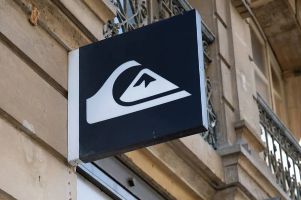 Bordeaux Aquitaine France 2023 Quiksilver Sign Text Brand Logo Wall — Stock Photo, Image