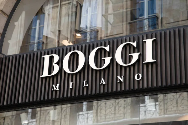 Burdeos Aquitania Francia 2023 Boggi Milano Logo Brand Text Sign — Foto de Stock