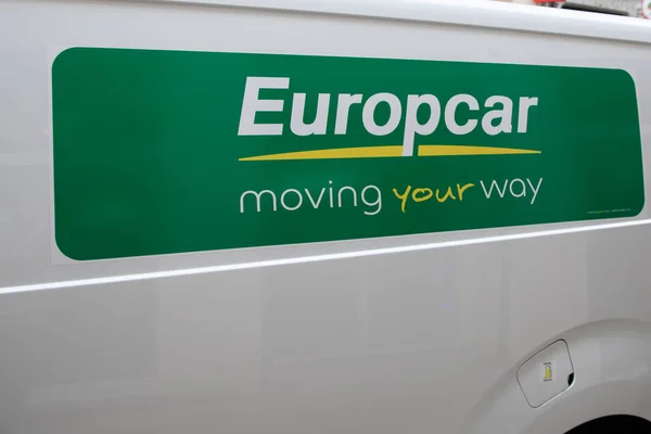 Burdeos Aquitania Francia 2023 Europcar Car Rent Car Logo Brand — Foto de Stock