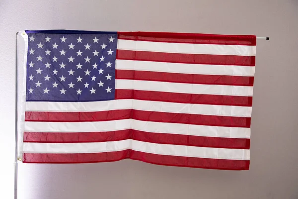 Bandera Americana Rojo Azul Estrellas Blancas Estera Viento — Foto de Stock
