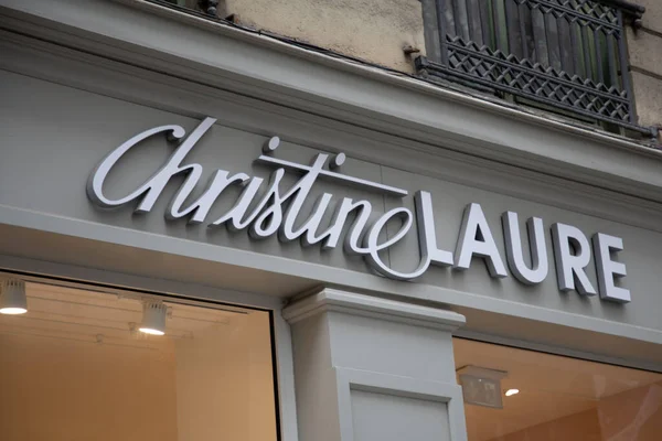 Burdeos Aquitania Francia 2023 Christine Laure Logo Brand Text Sign — Foto de Stock
