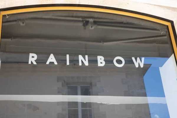 Stock image Bordeaux , Aquitaine  France - 05 29 2023 : rainbow LGBTQ+ Clothing Store logo text and brand sign on entrance fashionable shop facade in the city center street