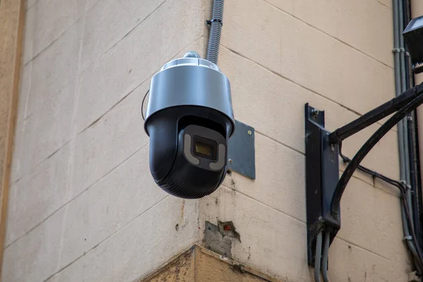 Kamera Cctv Okrągła 360 Centrum Miasta Wykrywania Wykroczeń Zapewnienia Bezpieczeństwa — Zdjęcie stockowe