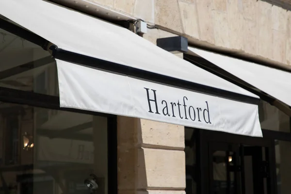 Бордо Франция 2023 Текст Логотипа Hartford Фирменный Знак Фасаде Модного — стоковое фото