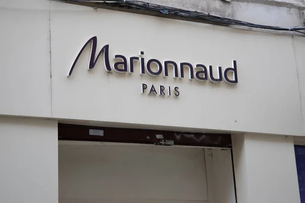 Bordeaux Aquitaine France 2023 Marionnaud Paris Logo Logo Shop Text — 스톡 사진
