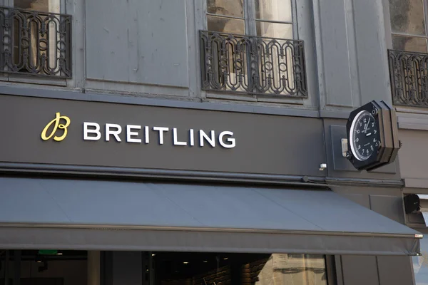 Bordeaux Aquitaine França 2023 Breitling Logotipo Sinal Entrada Marca Loja — Fotografia de Stock