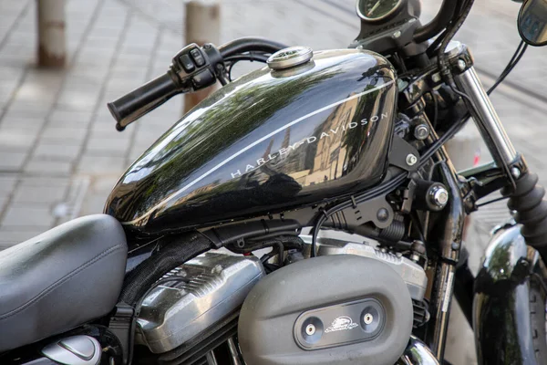 Бордо Франция 2023 Текст Логотипа Harley Davidson Фирменный Знак Топливном — стоковое фото