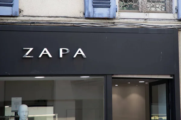 Burdeos Aquitania Francia 2023 Zapa Sign Text Logo Brand Facade — Foto de Stock